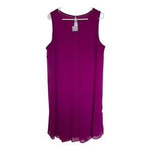 JBS Women’s dress plus size 18W 18 W Bling Midi Magenta Sleeveless